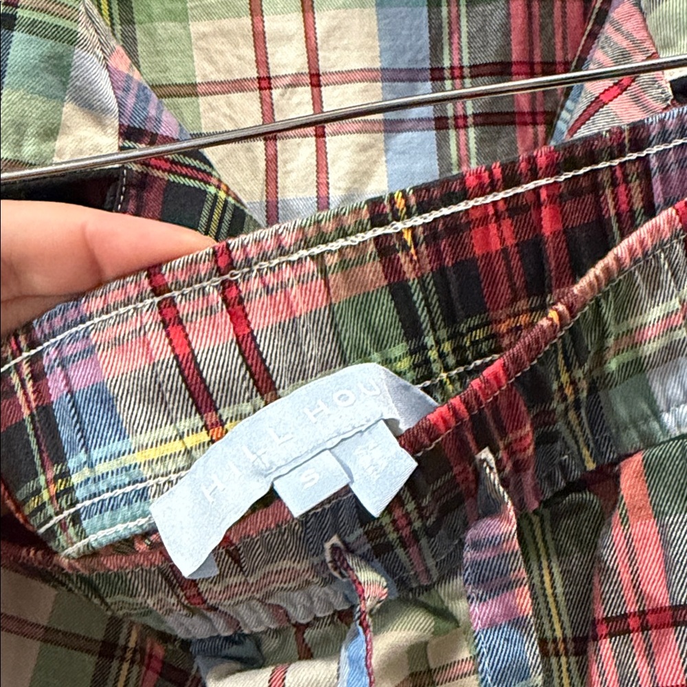 Hill House women’s Quentin pajama set white tartan size small - Picture 6 of 6